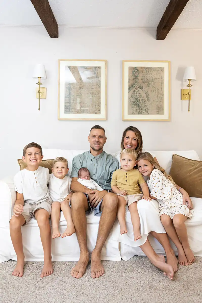 Leslie Brewer, CRNP, founder of On Call Peds Care, with her family